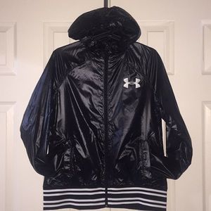 Under Armour shiny ripstop hooded jacket